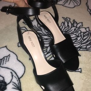 Nine West ankle strap mid heel